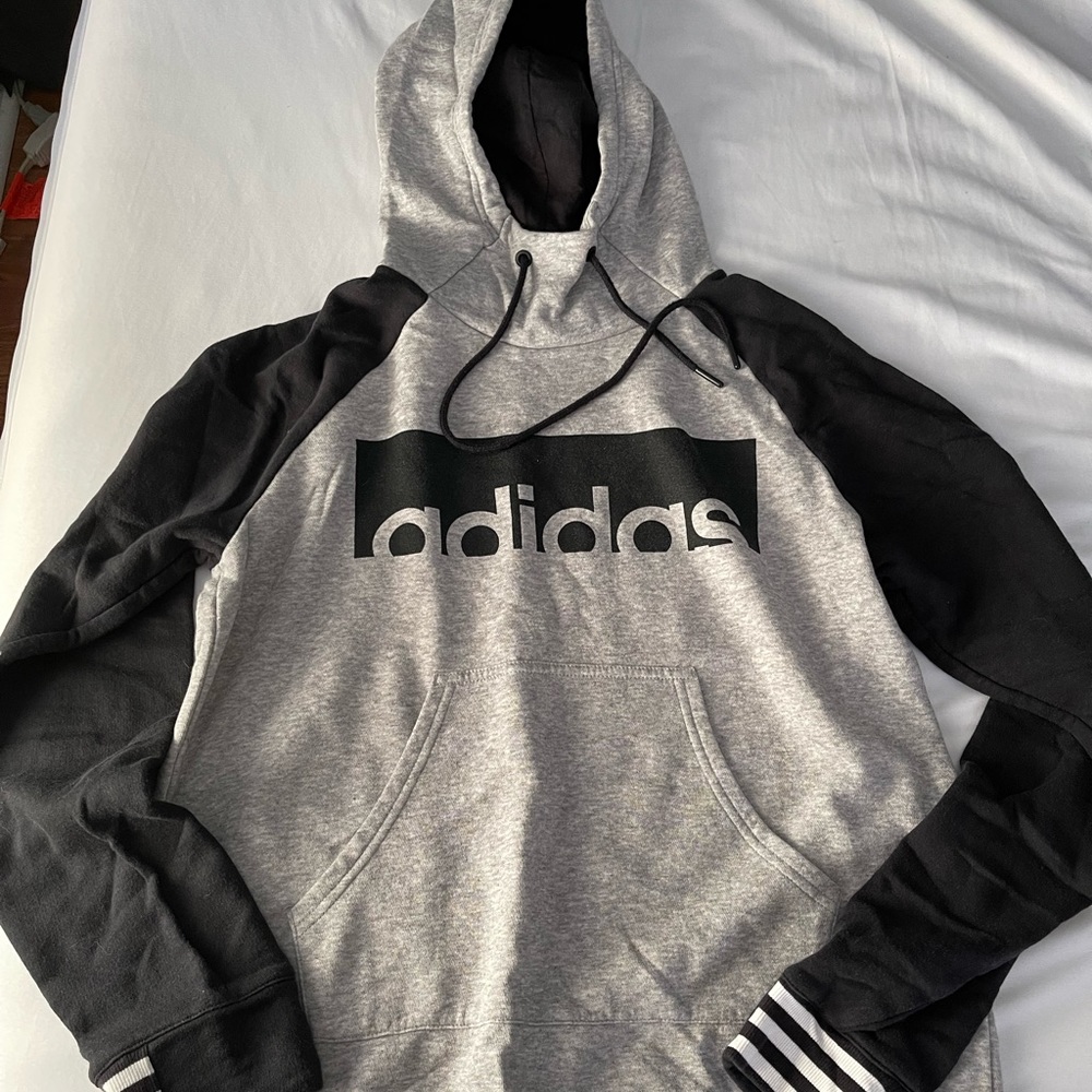 black & grey adidas hoodie